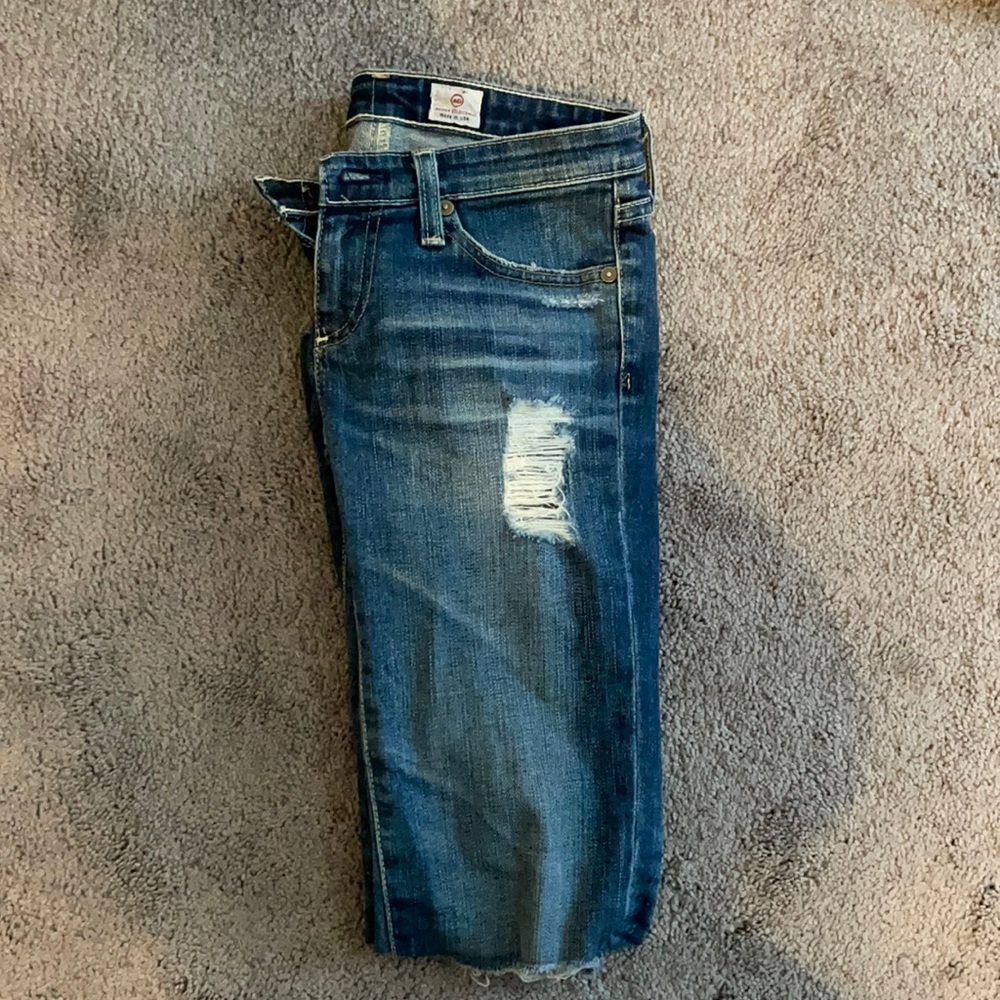 Cute, distressed high end AG jeans